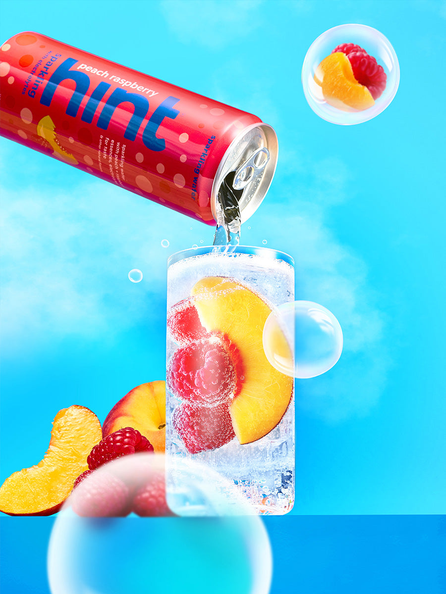 hint sparkling with electrolytes - peach raspberry